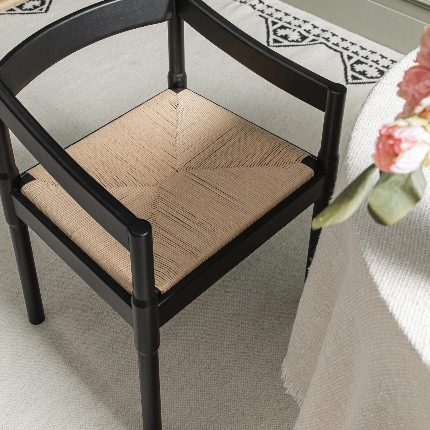 Minley 2-in-1 Carver Chair, Black Matte 8 Minley 2-in-1 Carver Chair, Black Matte - Image 8