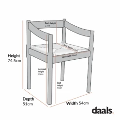 Minley 2-in-1 Carver Chair, Palm Green High Gloss 15 Minley 2-in-1 Carver Chair, Palm Green High Gloss -Daals Store DCH 242 CHART 2