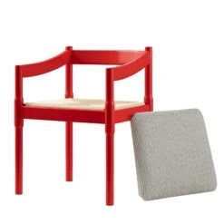 Minley 2-in-1 Carver Chair, Red High Gloss -Daals Store DCH 242 RED GLOS WB3