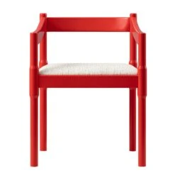 Minley 2-in-1 Carver Chair, Red High Gloss -Daals Store DCH 242 RED GLOS WB4