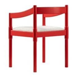 Minley 2-in-1 Carver Chair, Red High Gloss -Daals Store DCH 242 RED GLOS WB8