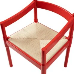 Minley 2-in-1 Carver Chair, Red High Gloss -Daals Store DCH 242 RED GLOS detail2