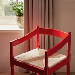 Minley 2-in-1 Carver Chair, Red High Gloss -Daals Store DCH 242 RED GLOS scene4