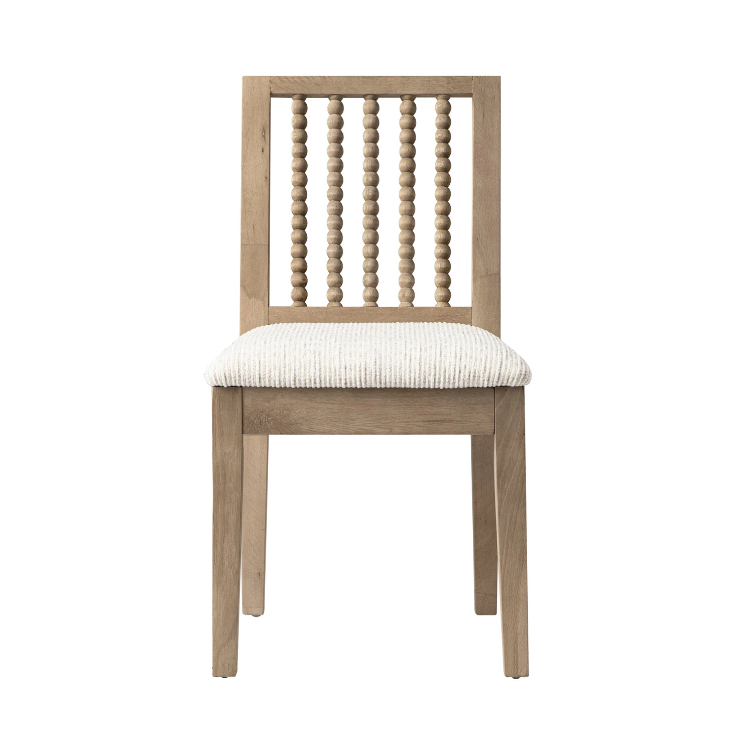 Hemingford Set Of 2 Beige Textured Fabric Bobbin Spindle Washed Oak Dining Chairs 6 Hemingford Set Of 2 Beige Textured Fabric Bobbin Spindle Washed Oak Dining Chairs - Image 6