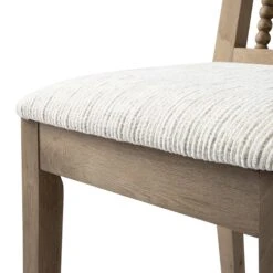 Hemingford Set Of 2 Beige Textured Fabric Bobbin Spindle Washed Oak Dining Chairs 24 Hemingford Set Of 2 Beige Textured Fabric Bobbin Spindle Washed Oak Dining Chairs -Daals Store DCH 511 BEIGEWOV WASH 2P detail2