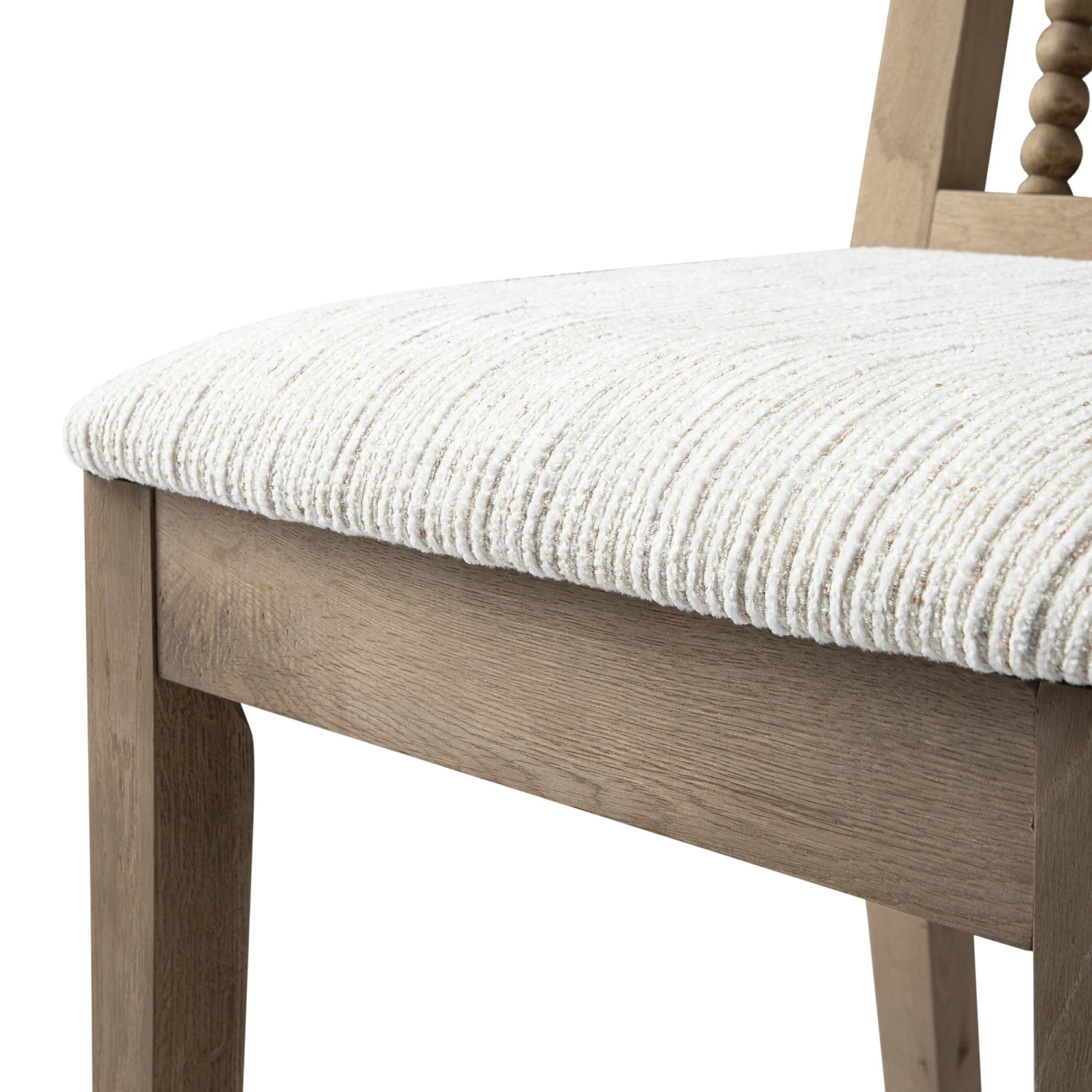 Hemingford Set Of 2 Beige Textured Fabric Bobbin Spindle Washed Oak Dining Chairs 12 Hemingford Set Of 2 Beige Textured Fabric Bobbin Spindle Washed Oak Dining Chairs - Image 12