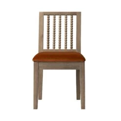 Hemingford Set Of 2 Rust Velvet Bobbin Spindle Washed Oak Dining Chairs 14 Hemingford Set Of 2 Rust Velvet Bobbin Spindle Washed Oak Dining Chairs -Daals Store DCH 511 RUSTVEL WASH 2P WB3