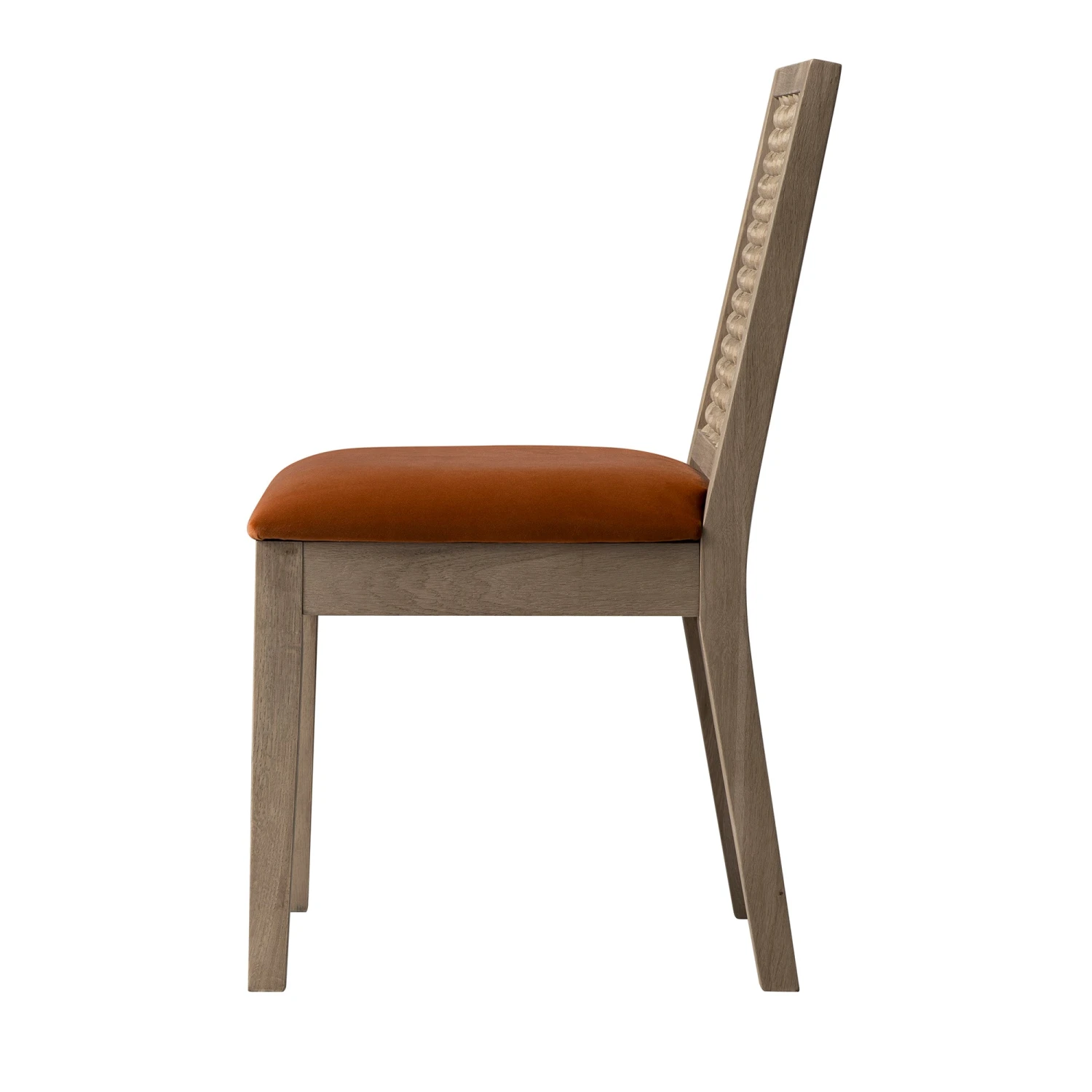 Hemingford Set Of 2 Rust Velvet Bobbin Spindle Washed Oak Dining Chairs 6 Hemingford Set Of 2 Rust Velvet Bobbin Spindle Washed Oak Dining Chairs - Image 6