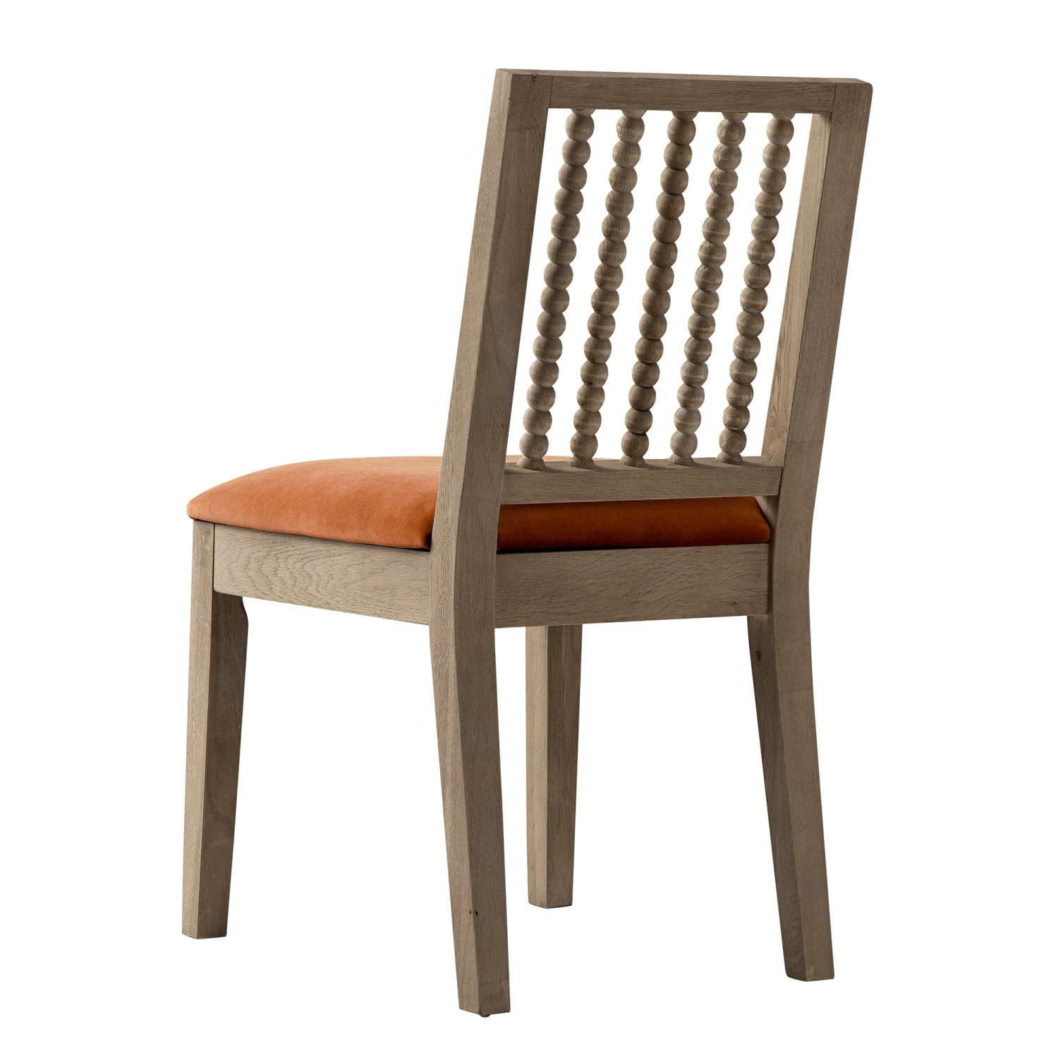 Hemingford Set Of 2 Rust Velvet Bobbin Spindle Washed Oak Dining Chairs 7 Hemingford Set Of 2 Rust Velvet Bobbin Spindle Washed Oak Dining Chairs - Image 7