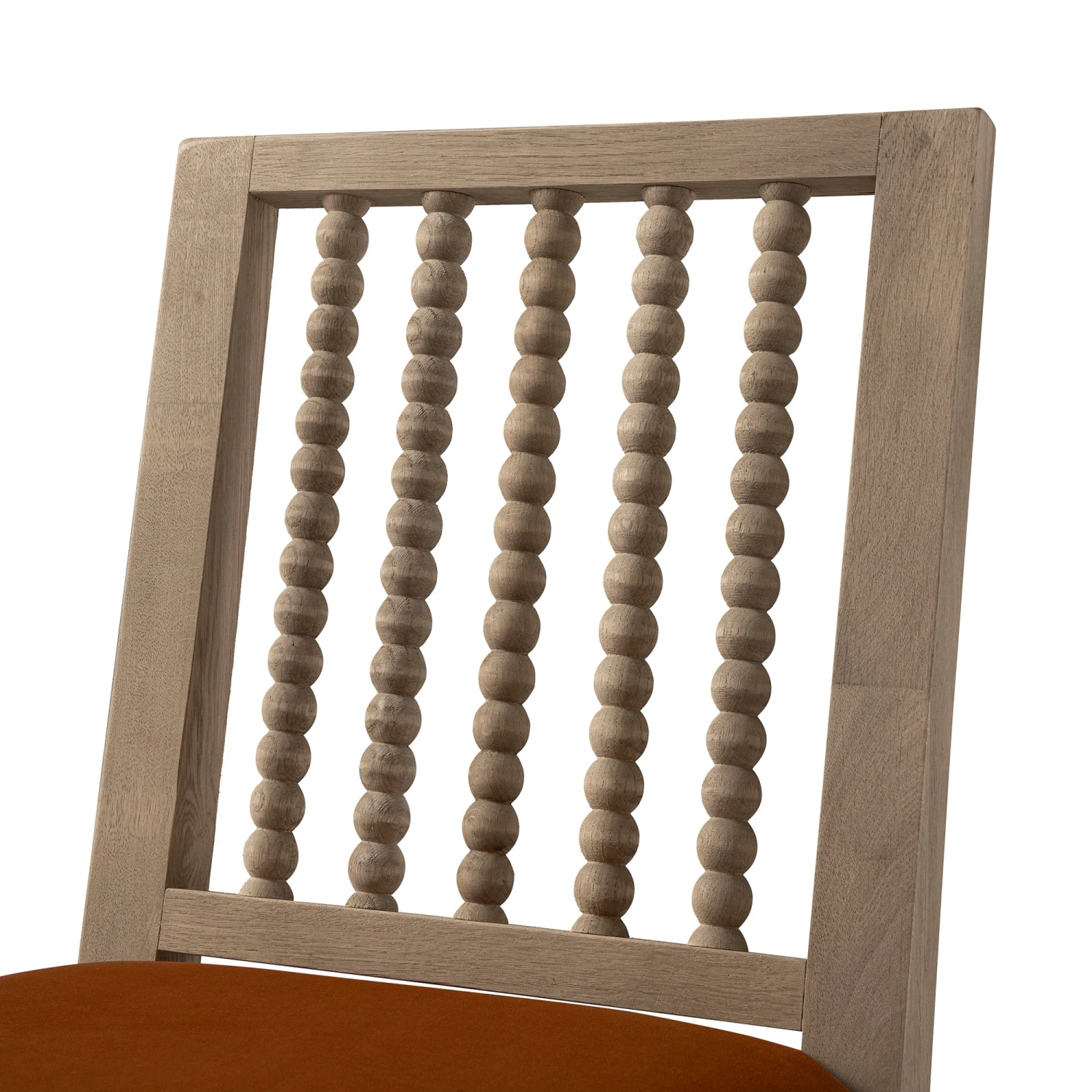 Hemingford Set Of 2 Rust Velvet Bobbin Spindle Washed Oak Dining Chairs 9 Hemingford Set Of 2 Rust Velvet Bobbin Spindle Washed Oak Dining Chairs - Image 9