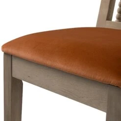 Hemingford Set Of 2 Rust Velvet Bobbin Spindle Washed Oak Dining Chairs 21 Hemingford Set Of 2 Rust Velvet Bobbin Spindle Washed Oak Dining Chairs -Daals Store DCH 511 RUSTVEL WASH 2P detail3