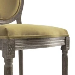 Lainston Set Of 2 Classic Weathered Oak Dining Chairs, Fudge Velvet -Daals Store DCH 88 FUDGEVEL WTH 2P detail4