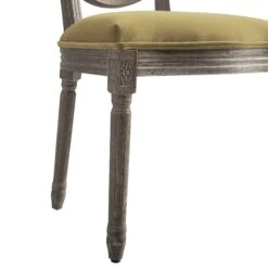 Lainston Set Of 2 Classic Weathered Oak Dining Chairs, Fudge Velvet -Daals Store DCH 88 FUDGEVEL WTH 2P detail5