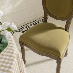 Lainston Set Of 2 Classic Weathered Oak Dining Chairs, Fudge Velvet -Daals Store DCH 88 FUDGEVEL WTH 2P scene2