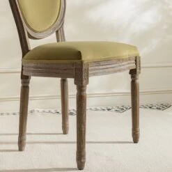 Lainston Set Of 2 Classic Weathered Oak Dining Chairs, Fudge Velvet -Daals Store DCH 88 FUDGEVEL WTH 2P scene5