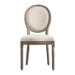 Lainston Set Of 2 Classic Weathered Oak Dining Chairs, Oatmeal Brushed Fabric 24 Lainston Set Of 2 Classic Weathered Oak Dining Chairs, Oatmeal Brushed Fabric -Daals Store DCH 88 OATFAB WTH 2P WB2