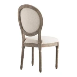 Lainston Set Of 2 Classic Weathered Oak Dining Chairs, Oatmeal Brushed Fabric 28 Lainston Set Of 2 Classic Weathered Oak Dining Chairs, Oatmeal Brushed Fabric -Daals Store DCH 88 OATFAB WTH 2P WB5