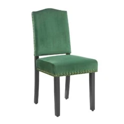 Draycott Set Of 2 Pine Green Velvet Dining Chairs -Daals Store DCH LW8113 GREENVEL 2P WB2