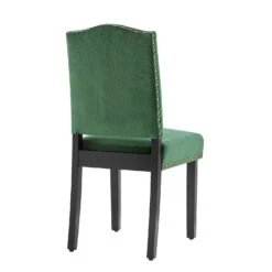 Draycott Set Of 2 Pine Green Velvet Dining Chairs -Daals Store DCH LW8113 GREENVEL 2P WB5