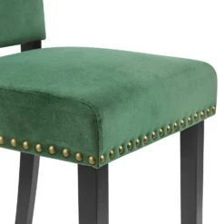 Draycott Set Of 2 Pine Green Velvet Dining Chairs -Daals Store DCH LW8113 GREENVEL 2P detail2