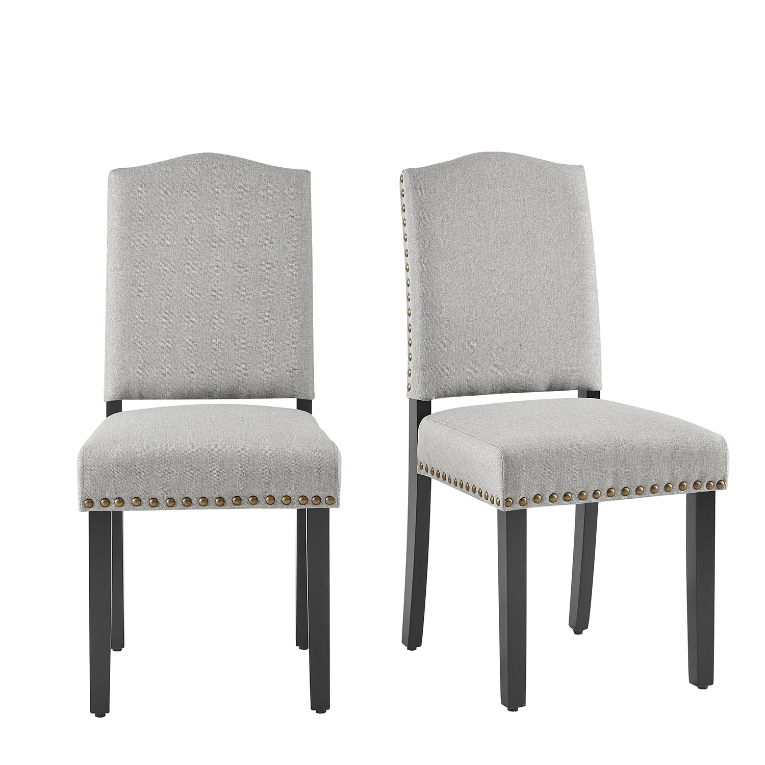 Draycott Set Of 2 Grey Fabric Dining Chairs 2 Draycott Set Of 2 Grey Fabric Dining Chairs - Image 2