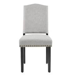 Draycott Set Of 2 Grey Fabric Dining Chairs 14 Draycott Set Of 2 Grey Fabric Dining Chairs -Daals Store DCH LW8113 GREYFAB 2P WB3
