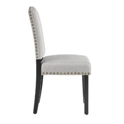 Draycott Set Of 2 Grey Fabric Dining Chairs 15 Draycott Set Of 2 Grey Fabric Dining Chairs -Daals Store DCH LW8113 GREYFAB 2P WB4