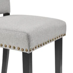 Draycott Set Of 2 Grey Fabric Dining Chairs 18 Draycott Set Of 2 Grey Fabric Dining Chairs -Daals Store DCH LW8113 GREYFAB 2P detail2