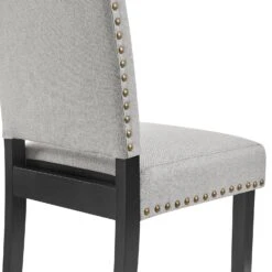Draycott Set Of 2 Grey Fabric Dining Chairs 19 Draycott Set Of 2 Grey Fabric Dining Chairs -Daals Store DCH LW8113 GREYFAB 2P detail3