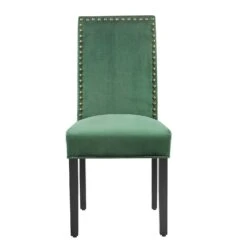 Maidwell Set Of 2 Green Velvet Dining Chairs -Daals Store DCH LW8116 GREENVEL 2P WB3