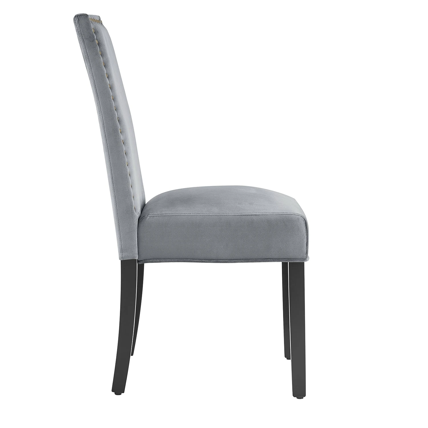 Maidwell Set Of 2 Grey Velvet Dining Chairs 6 Maidwell Set Of 2 Grey Velvet Dining Chairs - Image 6