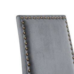 Maidwell Set Of 2 Grey Velvet Dining Chairs 17 Maidwell Set Of 2 Grey Velvet Dining Chairs -Daals Store DCH LW8116 GREYVEL 2P detail1