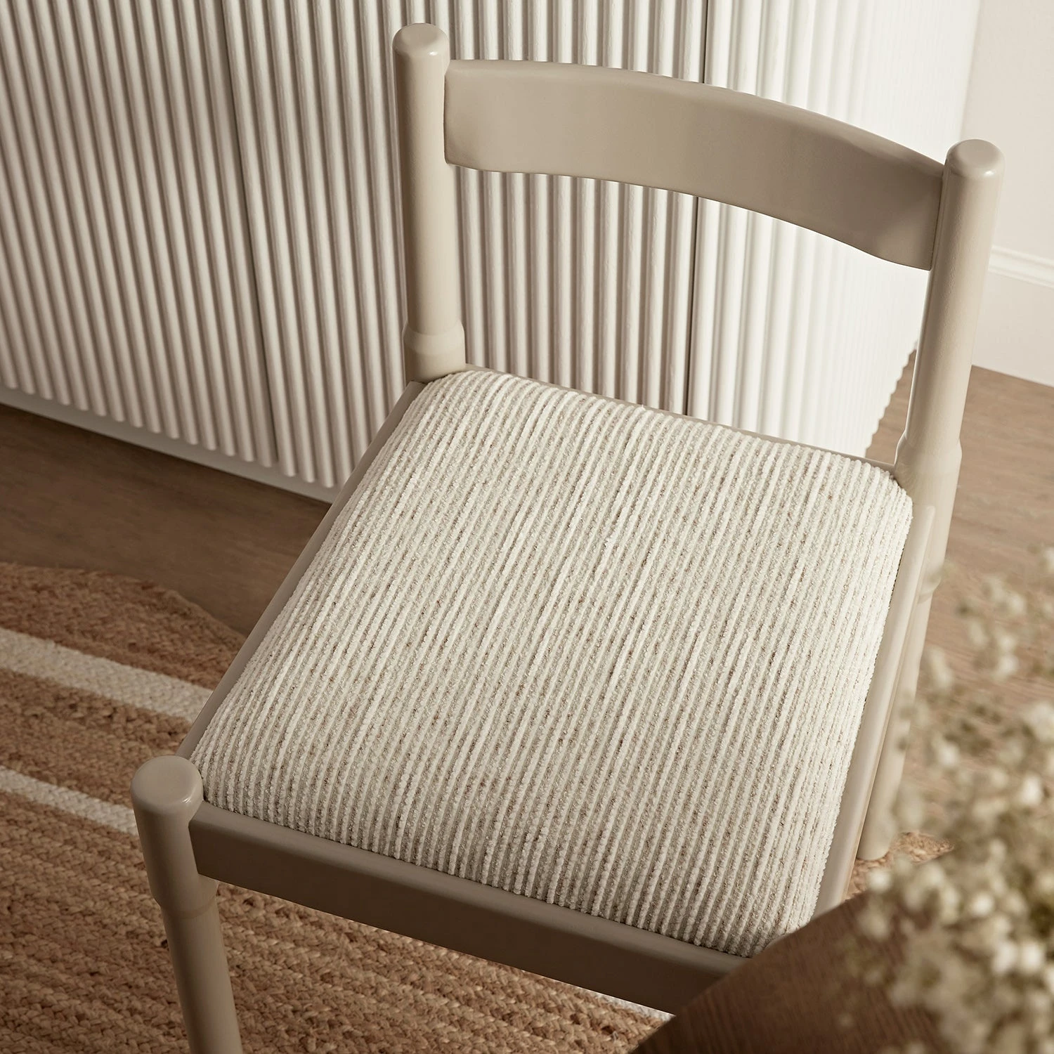 Minley 2-in-1 Dining Chair, Light Taupe High Gloss 3 Minley 2-in-1 Dining Chair, Light Taupe High Gloss - Image 3