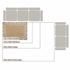 Evie Hand Braided Jute Scallop Rectangular Rug -Daals Store Evie S M L XL 1