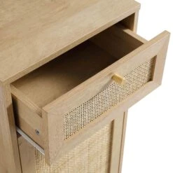 Frances Woven Rattan 1-Door Bathroom Cabinet, Natural -Daals Store FT BAC 01 NAT detail2