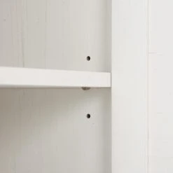 Frances Woven Rattan 1-Door Bathroom Cabinet, White -Daals Store FT BAC 01 WHITE detail4