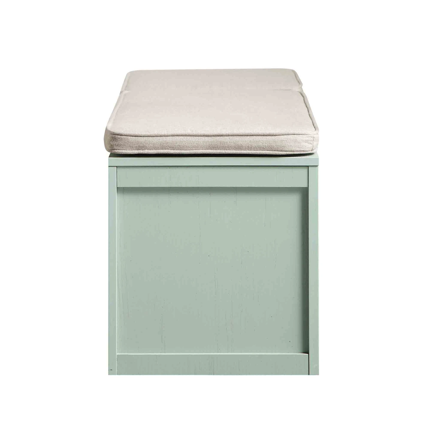 Frances Woven Rattan Triple Storage Stool Set With Cushion, Mint 8 Frances Woven Rattan Triple Storage Stool Set With Cushion, Mint - Image 8