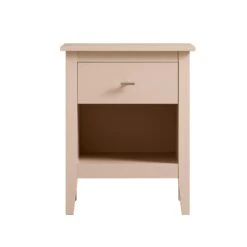 Oakham 1-Drawer Bedside Table, Nude Pink -Daals Store FT BSD 06 NUDE WB1