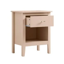 Oakham 1-Drawer Bedside Table, Nude Pink -Daals Store FT BSD 06 NUDE WB3