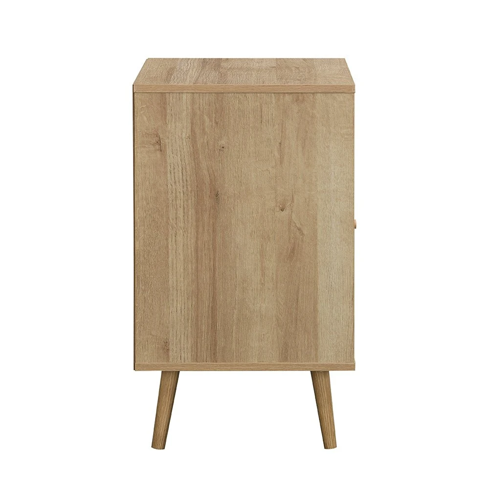 Frances Woven Rattan 1-Door Bedside Table In Natural Colour 7 Frances Woven Rattan 1-Door Bedside Table In Natural Colour - Image 7
