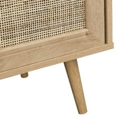 Frances Woven Rattan 1-Door Bedside Table In Natural Colour 17 Frances Woven Rattan 1-Door Bedside Table In Natural Colour -Daals Store FT BST 001 NATURAL detail2