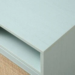 Frances Woven Rattan 1-Door Bedside Table In Mint 20 Frances Woven Rattan 1-Door Bedside Table In Mint -Daals Store FT BST 001 SAGE detail2