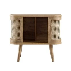 Izzy Curved Rattan Bedside Table, Natural 15 Izzy Curved Rattan Bedside Table, Natural -Daals Store FT BST 04 NAT WB1