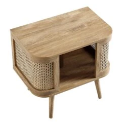 Izzy Curved Rattan Bedside Table, Natural 19 Izzy Curved Rattan Bedside Table, Natural -Daals Store FT BST 04 NAT WB4