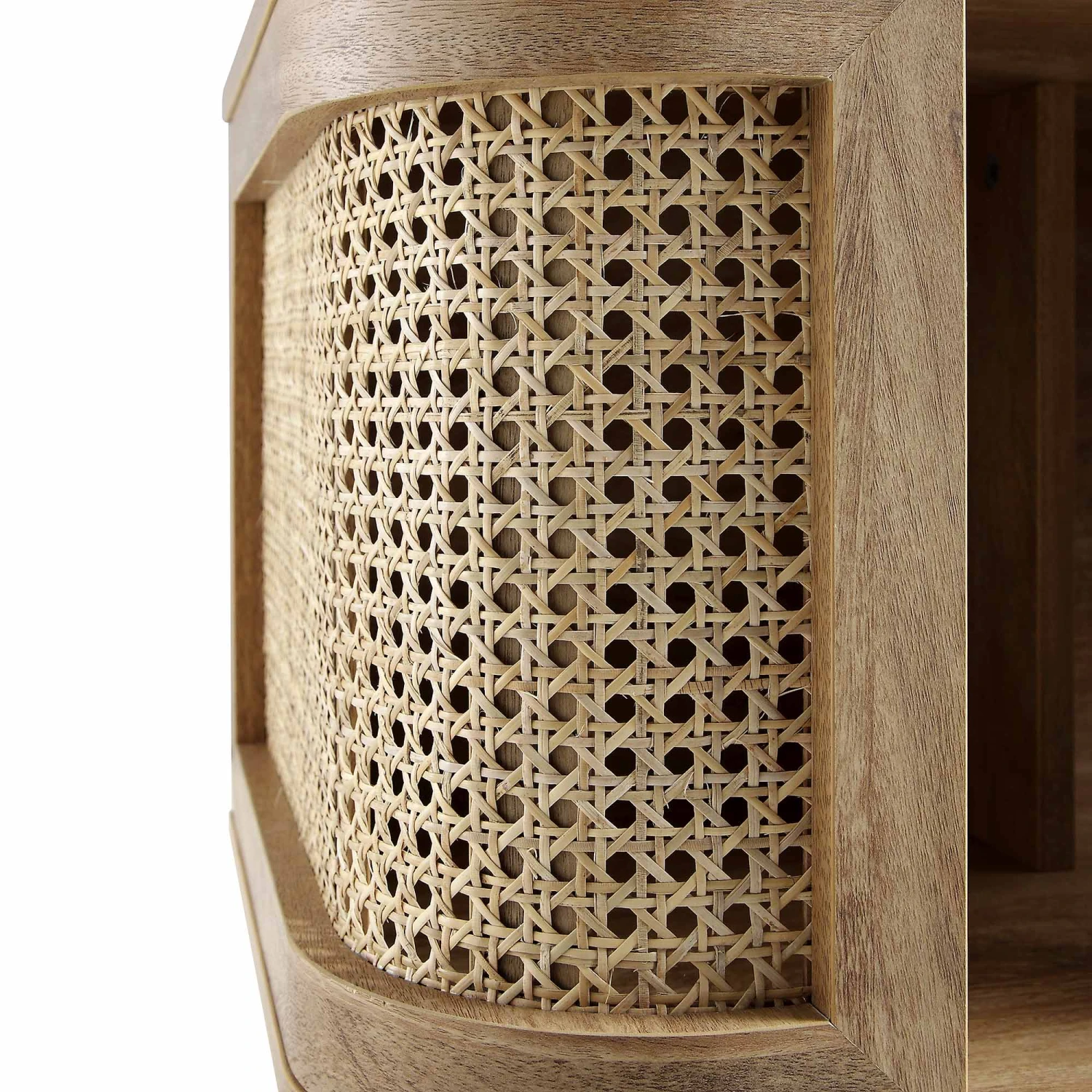Izzy Curved Rattan Bedside Table, Natural 11 Izzy Curved Rattan Bedside Table, Natural - Image 11
