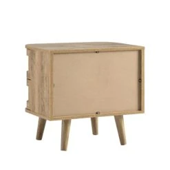 Izzy Curved Rattan 2-Drawer Bedside Table, Natural -Daals Store FT BST 05 NAT WB6