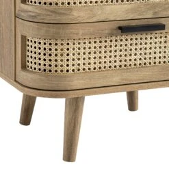 Izzy Curved Rattan 2-Drawer Bedside Table, Natural -Daals Store FT BST 05 NAT detail3