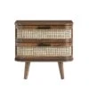 Izzy Curved Rattan 2-Drawer Bedside Table, Walnut 14 Izzy Curved Rattan 2-Drawer Bedside Table, Walnut -Daals Store FT BST 05 WALN WB1
