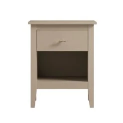 Oakham 1-Drawer Bedside Table, Deep Greige 16 Oakham 1-Drawer Bedside Table, Deep Greige -Daals Store FT BST 06 BEIGE WB1
