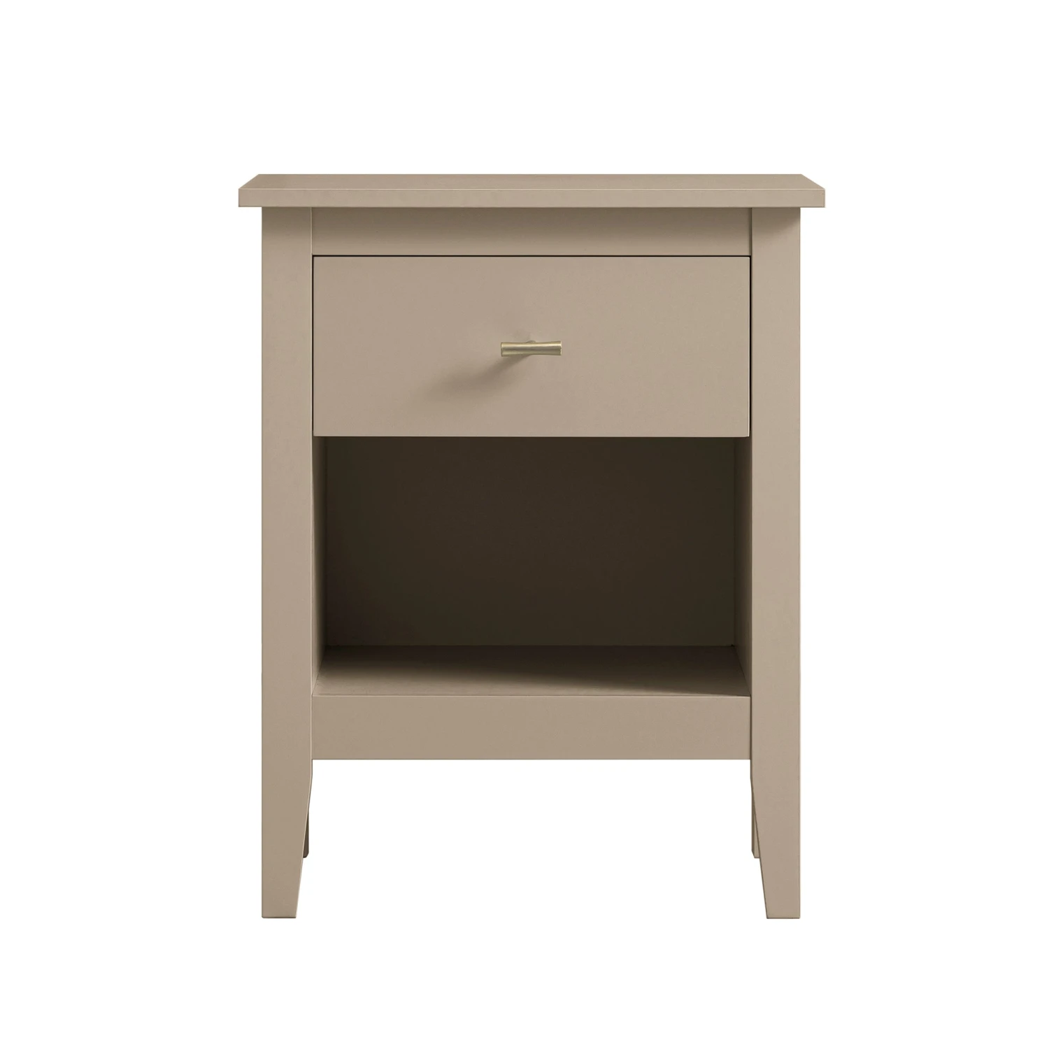 Oakham 1-Drawer Bedside Table, Deep Greige 5 Oakham 1-Drawer Bedside Table, Deep Greige - Image 5